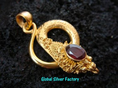 Silver & 22kt Gold Plated Snake Pendant GPP-102-NY