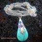 925 Silver Turquoise (syn) Necklace SJ-211-KT