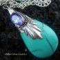 925 Silver Turquoise (syn) Necklace SJ-211-KT