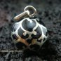 Silver Filigree Black Chime Ball Pendant CH-109-KT