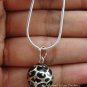 Silver Filigree Black Chime Ball Pendant CH-109-KT