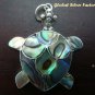 Sterling Silver Paua Abalone Shell Turtle Pendant SP-195-KA