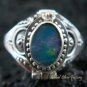 Silver Australian Opal Locket Ring LR-311-KT