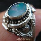 Silver Australian Opal Locket Ring LR-311-KT