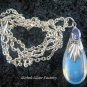 925 Silver Opalite & Amethyst Necklace SJ-213-KT
