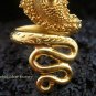 925 Silver & 22kt GP Amethyst Snake Ring GPR-117-NY