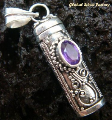 Silver & Amethyst Essential Oil Pendant PP-246-KT