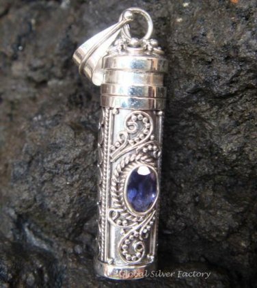 Sterling Silver Amethyst Perfume Pendant PP-199-KT