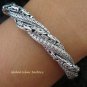925 Silver Borobudur & Dragon Bone Twisted Bracelet SBB-328-PS