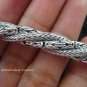 925 Silver Borobudur & Dragon Bone Twisted Bracelet SBB-328-PS