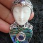 Sterling Silver Paua Shell Goddess Pendant GDP-917-PS