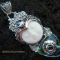 Silver Paua Shell Topaz Goddess Pendant GDP-916-PS