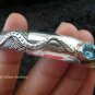 Sterling Silver & Blue Topaz Snake Bangle SBB-326-PS