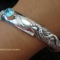 Sterling Silver & Blue Topaz Snake Bangle SBB-326-PS