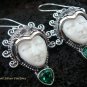Sterling Silver & Green Quartz Goddess Earrings GDE-907-PS
