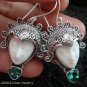 Sterling Silver & Green Quartz Goddess Earrings GDE-907-PS