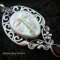 Sterling Silver Carved Shell Goddess Pendant GDP-918-KT