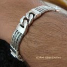 925 Silver Triple Dragon Bone Men's Bracelet MJ-118-PS