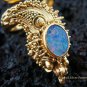 925 Silver & 22kt GP Opal Snake Ring GPR-118-NY