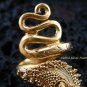 925 Silver & 22kt GP Opal Snake Ring GPR-118-NY