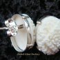 Sterling Silver Carved Flower Design Earrings ER-509-KA