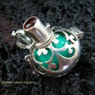 925 Silver & Garnet 16MM Harmony Ball Pendant HB-296-KT
