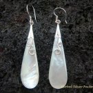Sterling Silver Long MOP Shell Earrings ER-508-KT