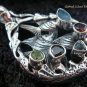 925 Silver Three Fish & Mixed Gems Pendant SP-419-KT