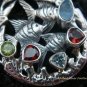 925 Silver Three Fish & Mixed Gems Pendant SP-419-KT