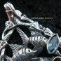 925 Silver Three Fish & Mixed Gems Pendant SP-418-KT