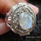 Silver & Moonstone Locket Ring LR-547-KT