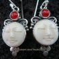 Sterling Silver Carnelian Goddess Earrings GDE-925-NY