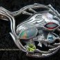 925 Silver Dolphin & Mixed Gems Pendant SP-416-KT