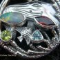 925 Silver Dolphin & Mixed Gems Pendant SP-416-KT