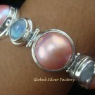 925 Silver 5 Pearls & 4 Moonstone Designer Bracelet SBB-319-KT