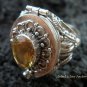 Silver & Citrine Locket Ring LR-546-KT
