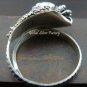 Sterling Silver & Blue Topaz Snake Ring RI-216-KA
