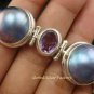 925 Silver 5 Pearls & 4 Amethyst Designer Bracelet SBB-318-KT