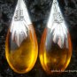 925 Silver Synthetic Amber Teardrop Earrings SJ-104-KT