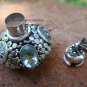 Sterling Silver Blue Topaz Perfume Bottle pendant PP-128-KT