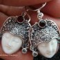 Sterling Silver Garnet Goddess Earrings GDE-910-KA