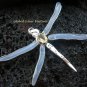 925 Silver & Blue Chalcedony Dragonfly Brooch Pendant BC-145-KT