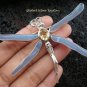 925 Silver & Blue Chalcedony Dragonfly Brooch Pendant BC-145-KT