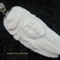 925 Silver Carved Woman & Bear Pendant SP-426-KA