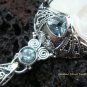 Sterling Silver & Four Blue Topaz Goddess Pendant GDP-945-PS