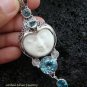 Sterling Silver & Four Blue Topaz Goddess Pendant GDP-945-PS