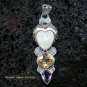 Sterling Silver & Mixed Gems Goddess Pendant GDP-940-PS