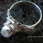 Silver & Rainbow Moonstone Locket Ring LR-536-KT