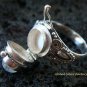 Silver & Rainbow Moonstone Locket Ring LR-536-KT
