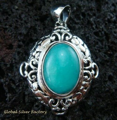 Bali Design 925 Silver & Turquoise Pendant SP-443-KT